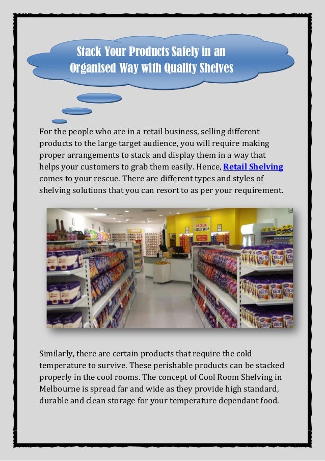 Stack Your Products Safely in an Organised Way with Quality Shelves