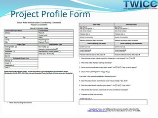 Project Profile Form
 