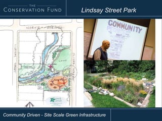 Community Driven - Site Scale Green Infrastructure
Lindsay Street Park
 
