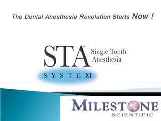 The Dental Anesthesia Revolution Starts   Now !
 