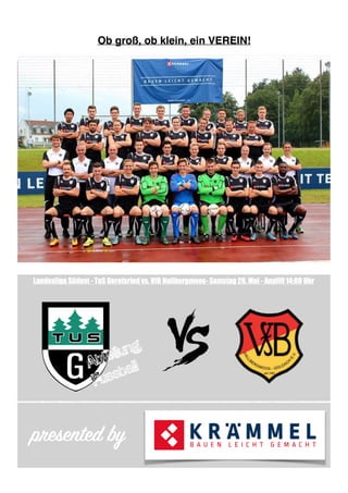 Ob groß, ob klein, ein VEREIN!
 