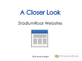 StadiumRoar Websites




      Click arrow to begin
 