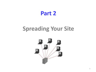 Part 2

Spreading Your Site




                      9
 