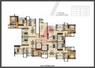 TYPICAL
FLOOR PLAN
Room No.
1
2
3
4
Configuration
2 BHK
2 BHK
2 BHK
2 BHK
Corpet Area
635 sq. ft
635 sq. ft
635 sq. ft
635 sq. ft
www.Zricks.com
 