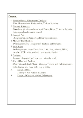 Staadpro manual | PDF