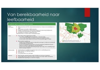 Van bereikbaarheid naar
leefbaarheid
 