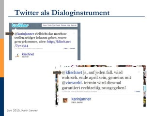 Twitter als Dialoginstrument 