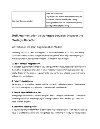 Staff Augmentation Vs Managed Services Find the Best Staffing Solution ...