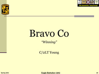 Bravo Co “ Winning” C/2LT Young 
