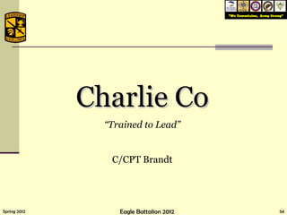 Charlie Co “ Trained to Lead” C/CPT Brandt 