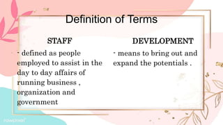 Staff development | PPTX