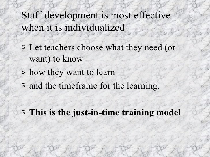 Dissertation on staff development