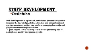 Staff Development Def Comprehensive Staff Development Strategies for Nursing Excellence and ...