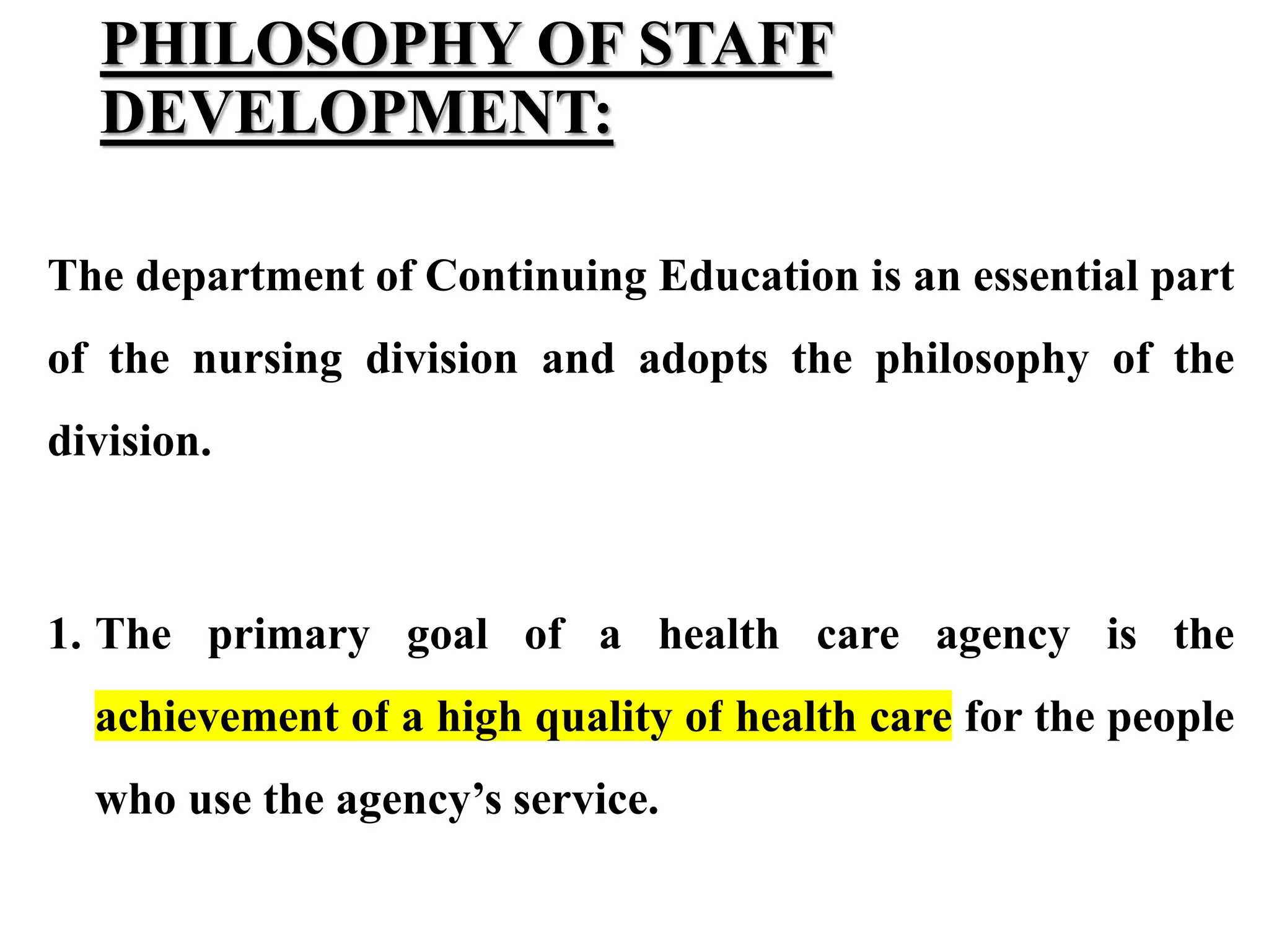 STAFF DEVELOPMENT programme in nursing Management | PPTX | Career ...