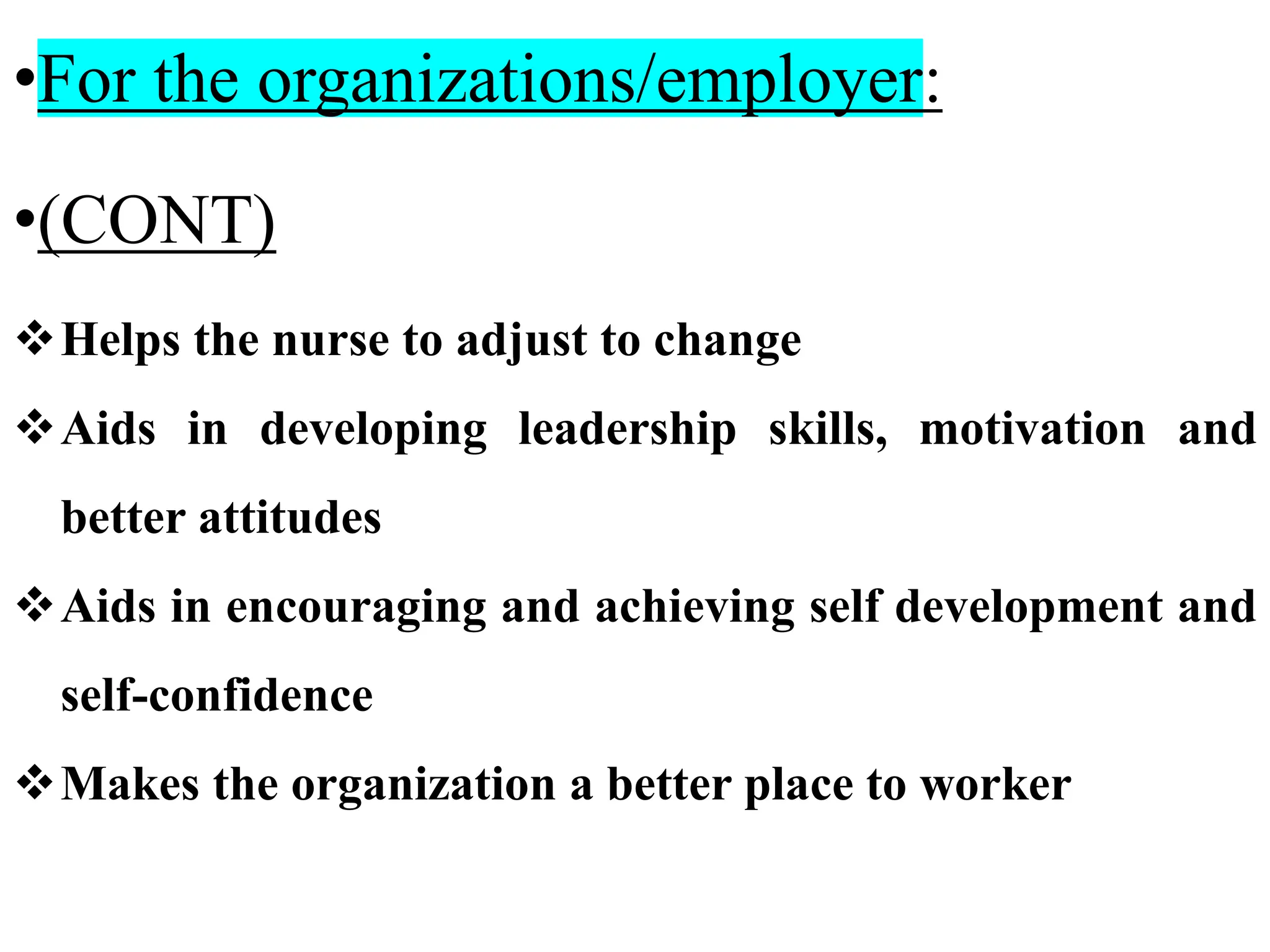 STAFF DEVELOPMENT programme in nursing Management | PPTX | Career ...