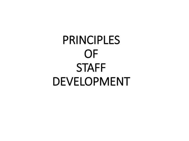STAFF DEVELOPMENT programme in nursing Management | PPTX | Career ...