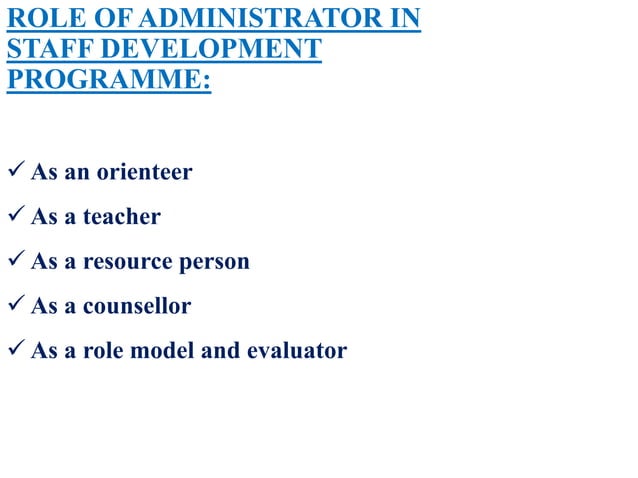 STAFF DEVELOPMENT programme in nursing Management | PPTX | Career ...