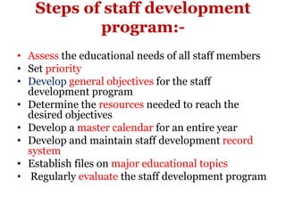 STAFF DEVELOPMENT PROGRAMME | PPTX