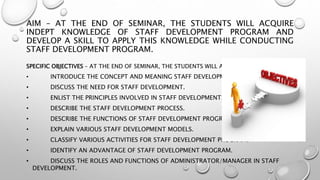 Staff development program | PPTX