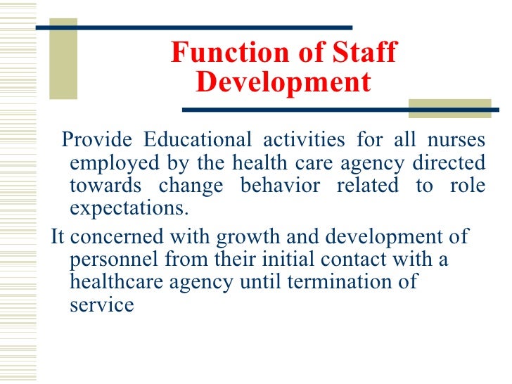 Staff Development Programme