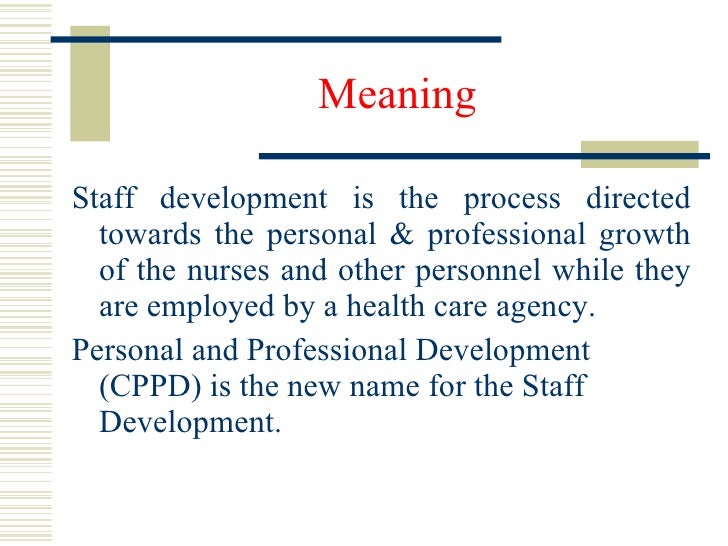 Staff development programme