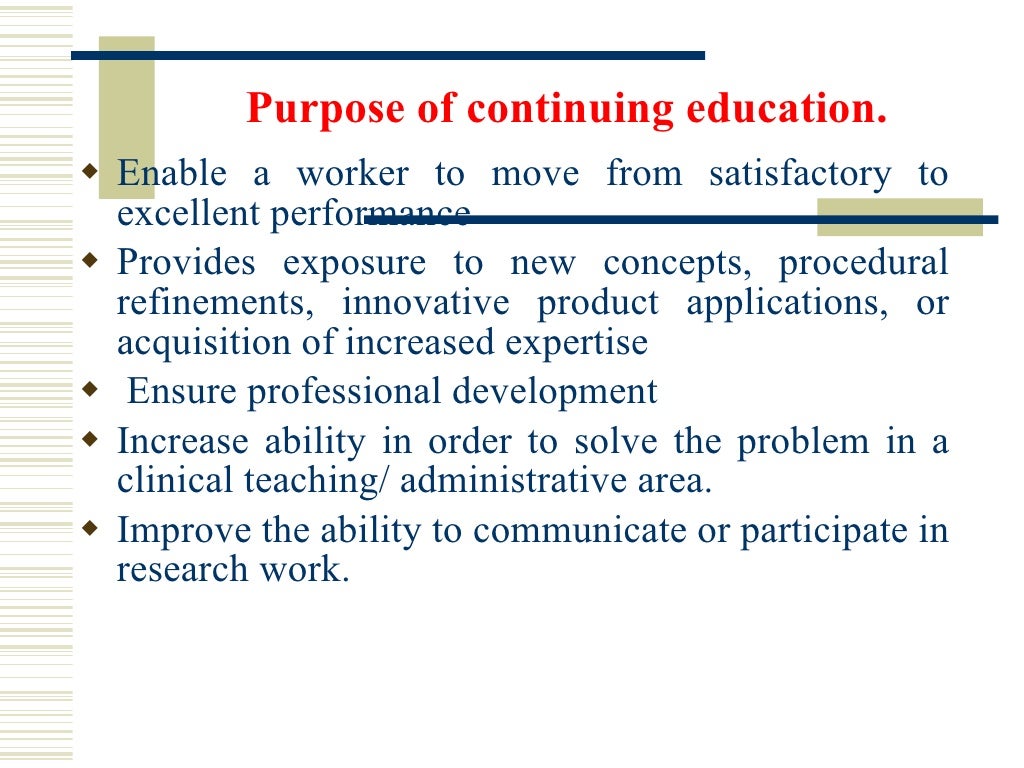 Staff development programme