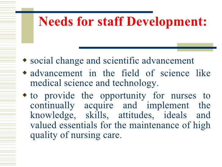 Staff development programme