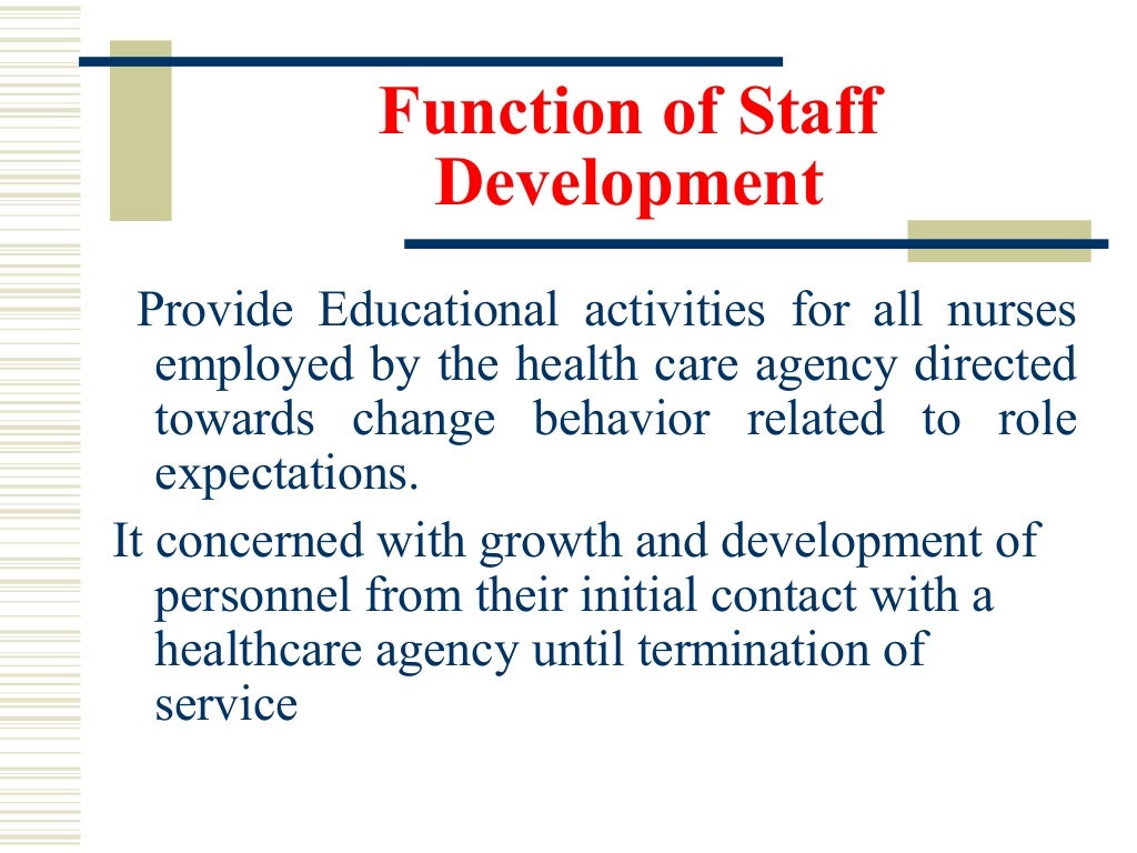 Staff development programme