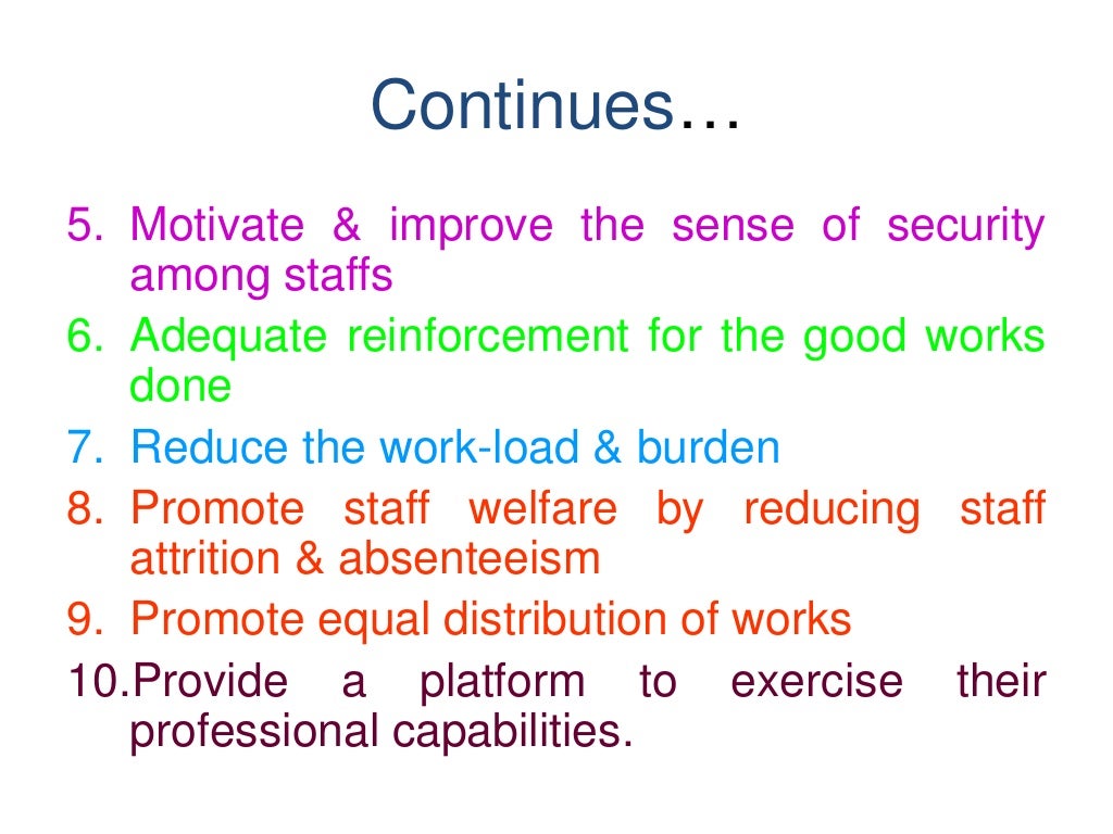 Staff development & welfare