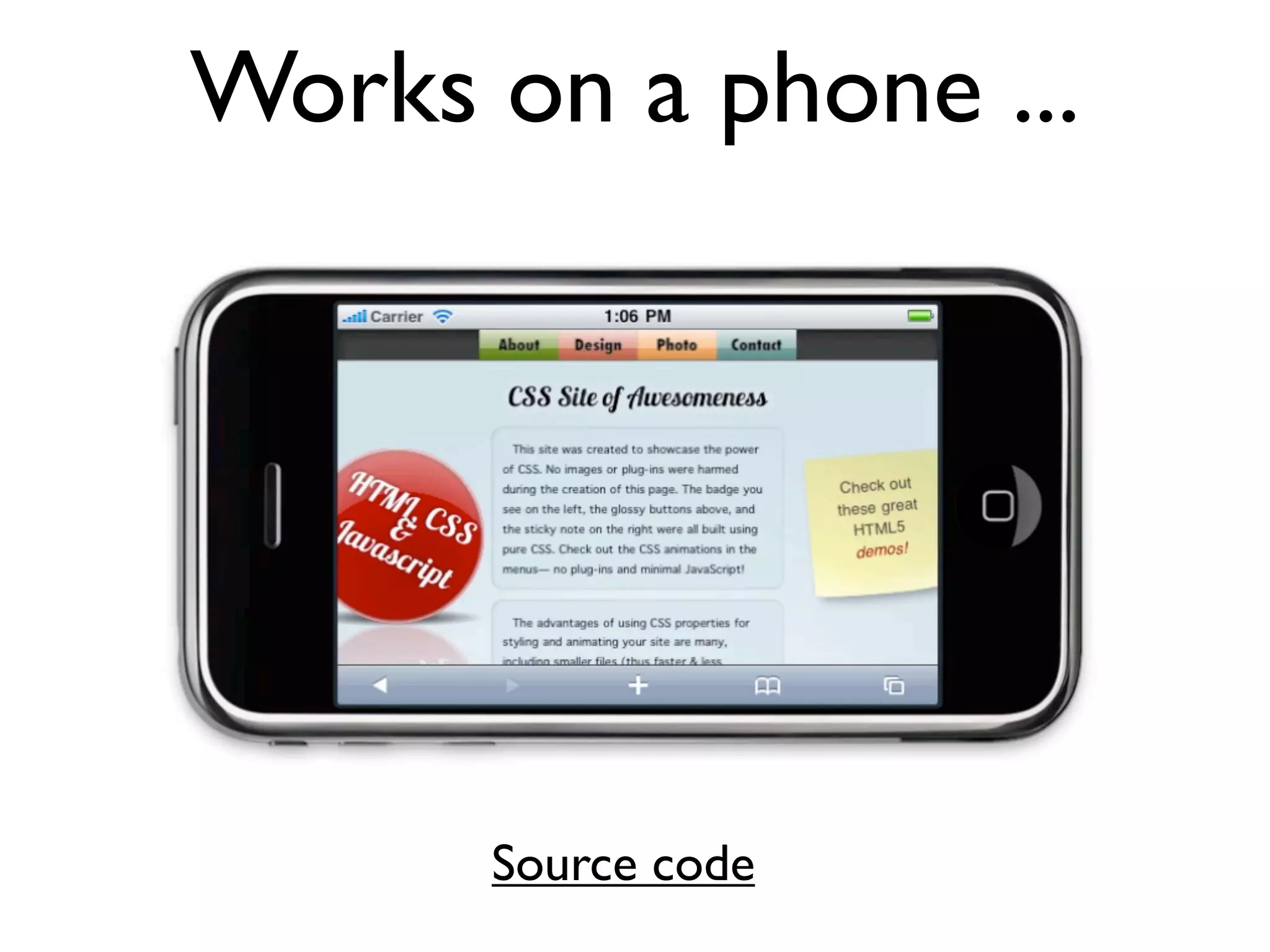 A pointless example in stages ... 