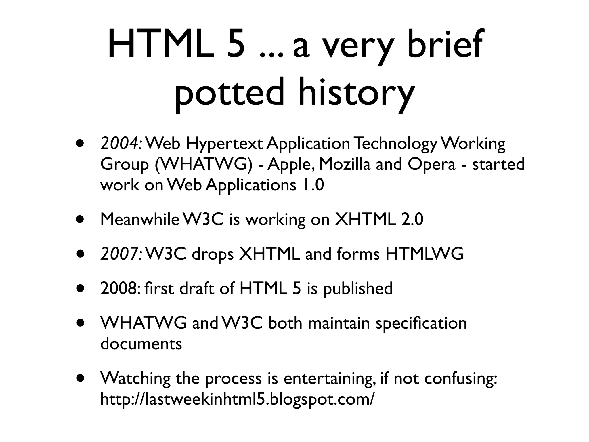 Current mobile support for webkit Engine HTML 5 (*) Mobile Safari Webkit Yes Android Webkit Yes Blackberry 6 Browser Webkit Yes Symbian 3 Webkit Yes MeeGo Webkit (Chromium) Yes Internet Explorer Internet Explorer 7 No WebOS Browser Webkit Yes Bada OS Browser Webkit Yes? Opera Mobile Opera Presto 2.2 Yes Opera Mini Opera Presto 2.2 Yes Fennec Firefox Yes Myriad (former Openwave) Webkit No BOLT Browser Webkit ? (*)HTML support might not mean support for the whole speciﬁcation. Source: http://radar.oreilly.com/2010/05/mobile-operating-systems-and-b.html 