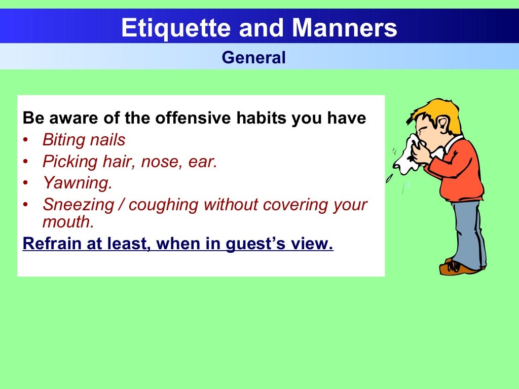 Staff etiquette & manners in hospitality