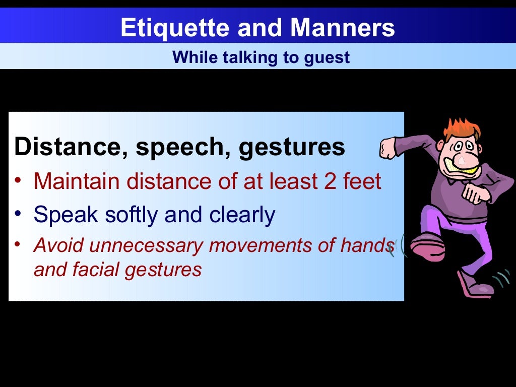 Staff etiquette & manners in hospitality