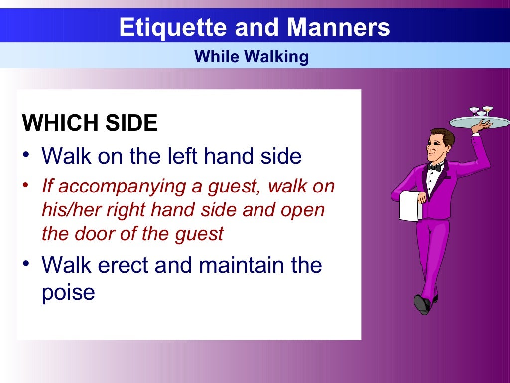 Staff etiquette & manners in hospitality
