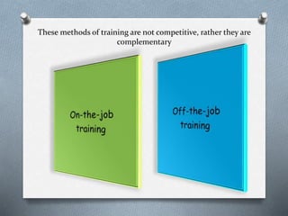 These methods of training are not competitive, rather they are
complementary
 