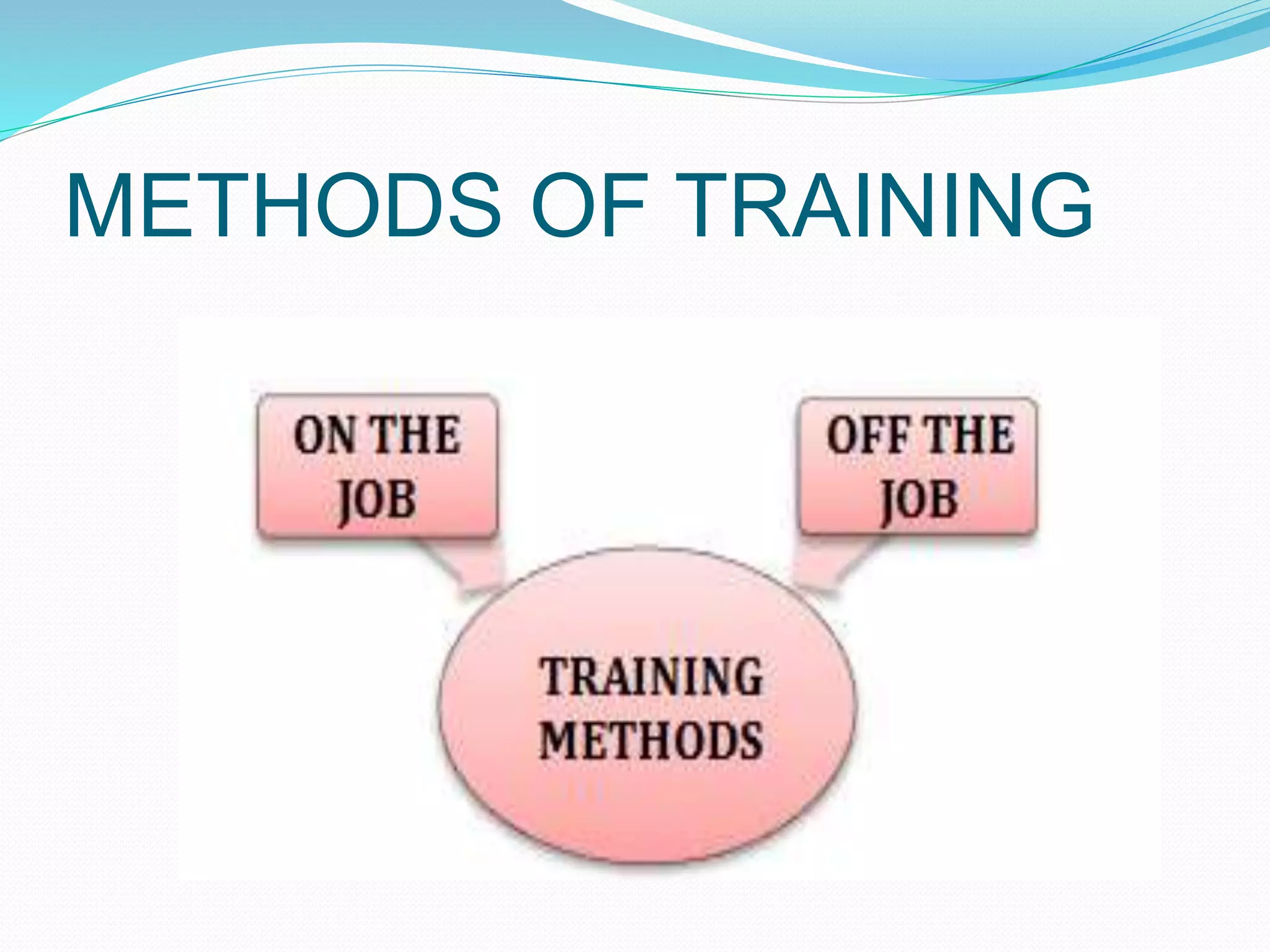 METHODS OF TRAINING
 