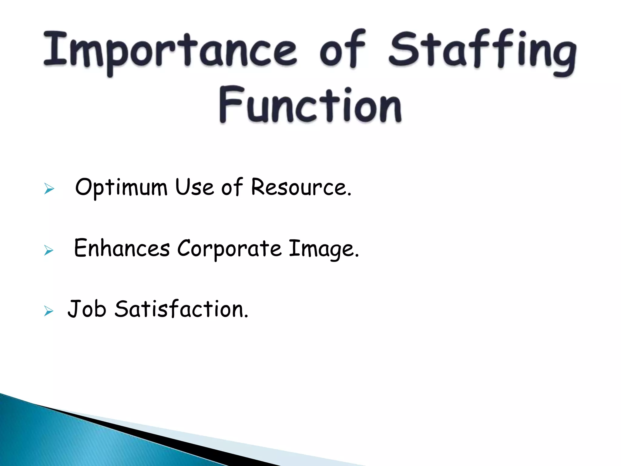  Optimum Use of Resource.
 Enhances Corporate Image.
 Job Satisfaction.
 