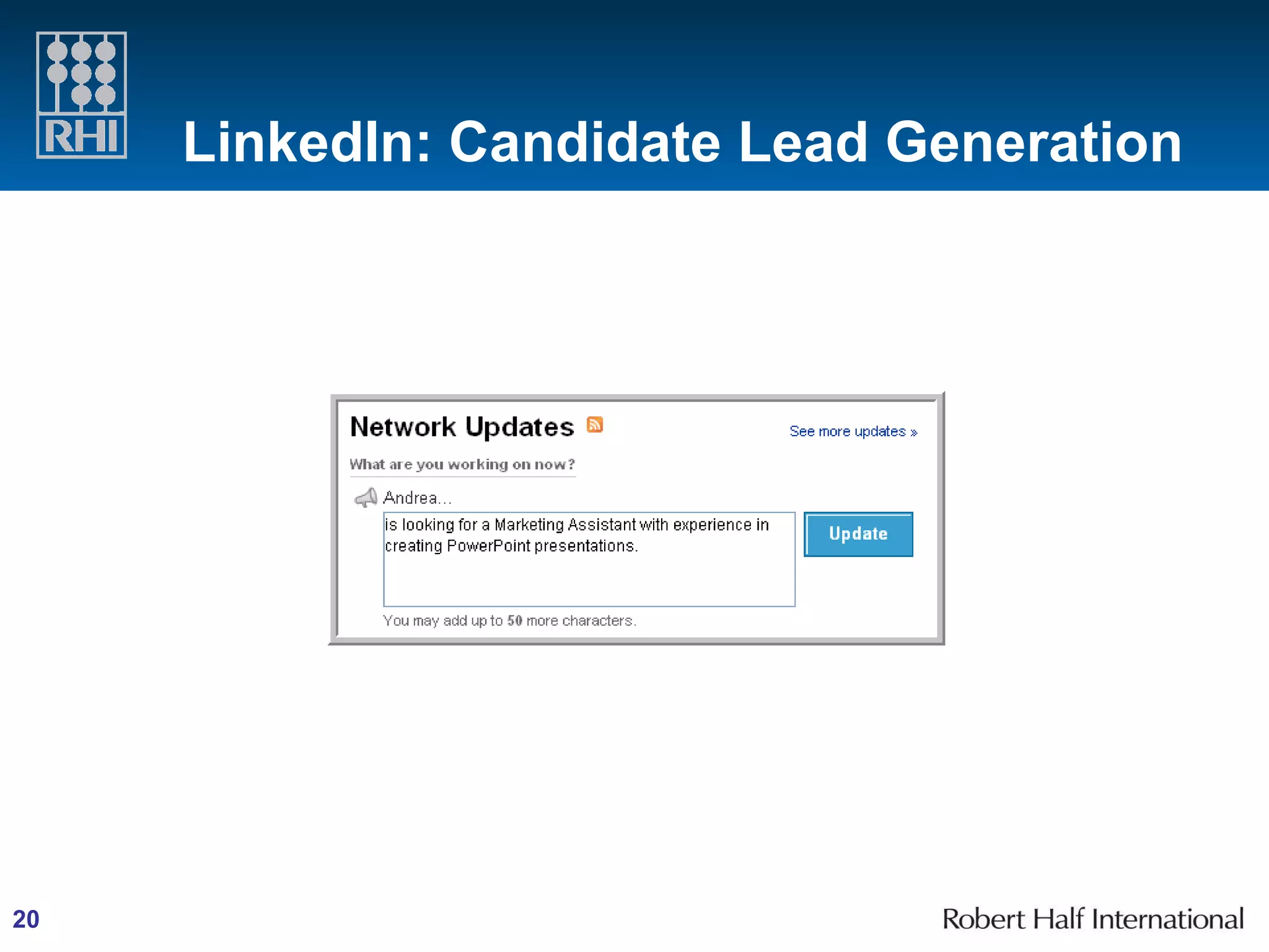 LinkedIn: Candidate Lead Generation 