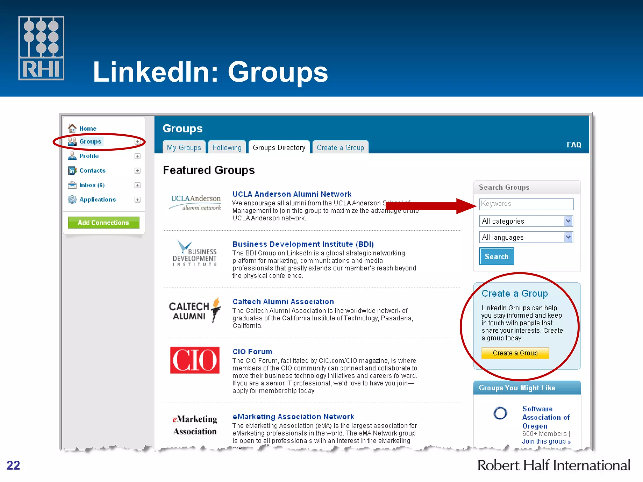 LinkedIn: Groups 