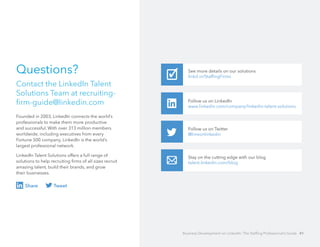 Staffing Professionals Guide to Business Development on LinkedIn