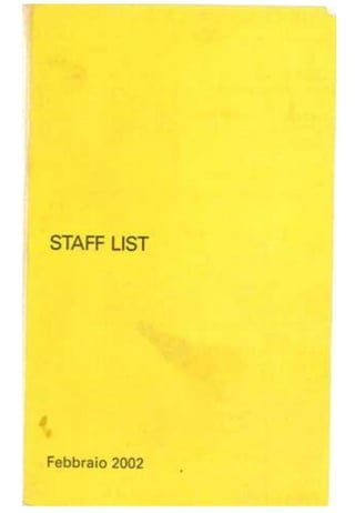 Stafflist DDB Milano 2002