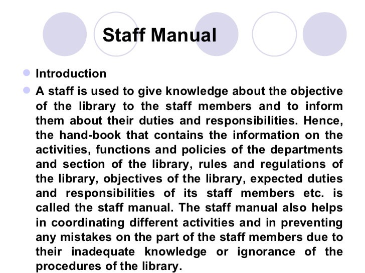 Staff Manual Lib Survey Statistics Standards