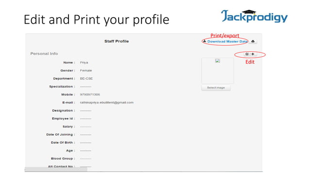 Jackprodigy Staff master data management jackprodigy college | PPT