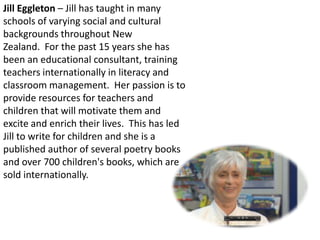 Dr Avis Glaze - Dr Glaze has served as Director of Education, Commissioner on Ontario's Royal Commission on Learning, Ontario's first Chief Student Achievement Officer and founding CEO of the Literacy and Numeracy Secretariat.  Dr Glaze recently served as Senior Advisor to the Ministry of Education. Currently she is President of Edu-quest International Inc. and advisor to the New Zealand Minister of Education.