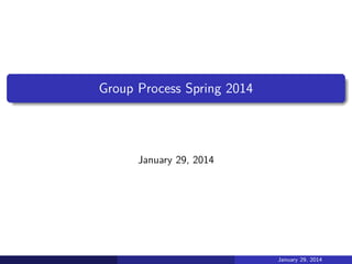 Group Process Spring 2014

January 29, 2014

January 29, 2014

 
