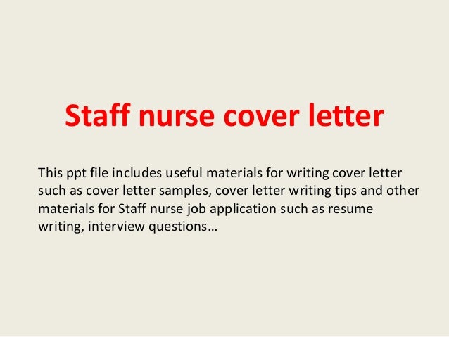 how to write a nursing cover letter