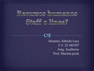 Alumno: Alfredo Lara
C.I : 21.140.037
Asig. Auditoria
Prof. Marieta jerak
 