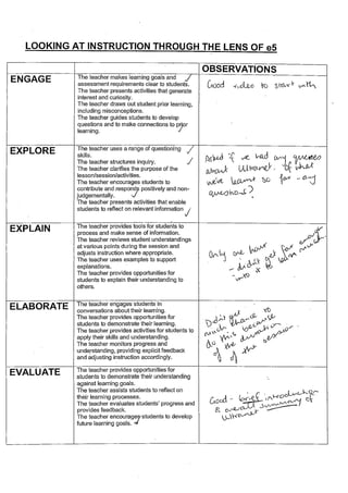 Staff reflections assessment