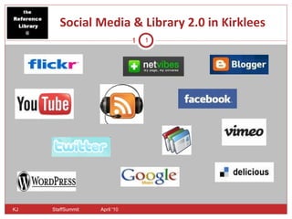 Social Media & Library 2.0 in Kirklees KJ  StaffSummit  April '10 