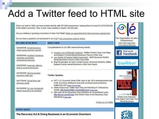 Add a Twitter feed to HTML site